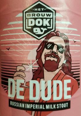 Het BrouwDOK bier De Dude Russian imperial milk stout logo